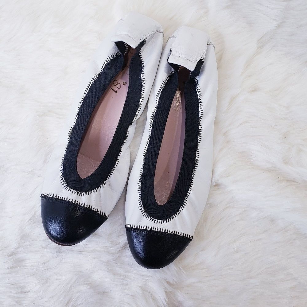Ferca 81 ballet flats black white shoes sz 36.5